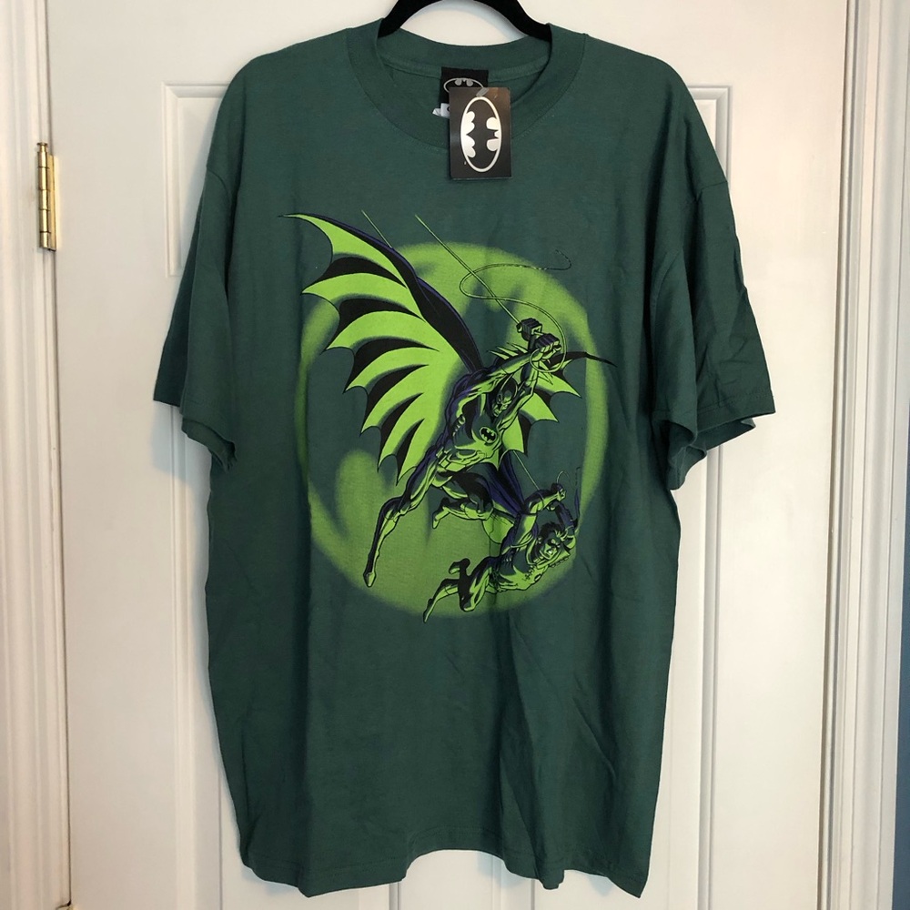 Batman Tee Shirt Green, Lime Green, Purple XL Warner Brothers NWT